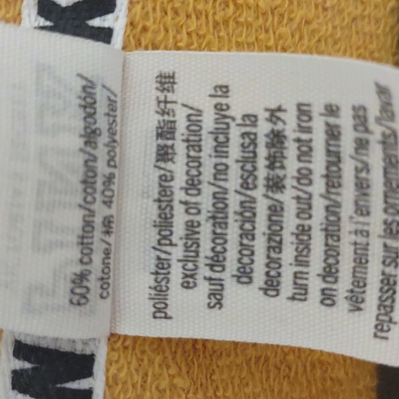 PINK Colorblock Black and Yellow Zip-Up Hoodie Size L - Picture 4 of 8